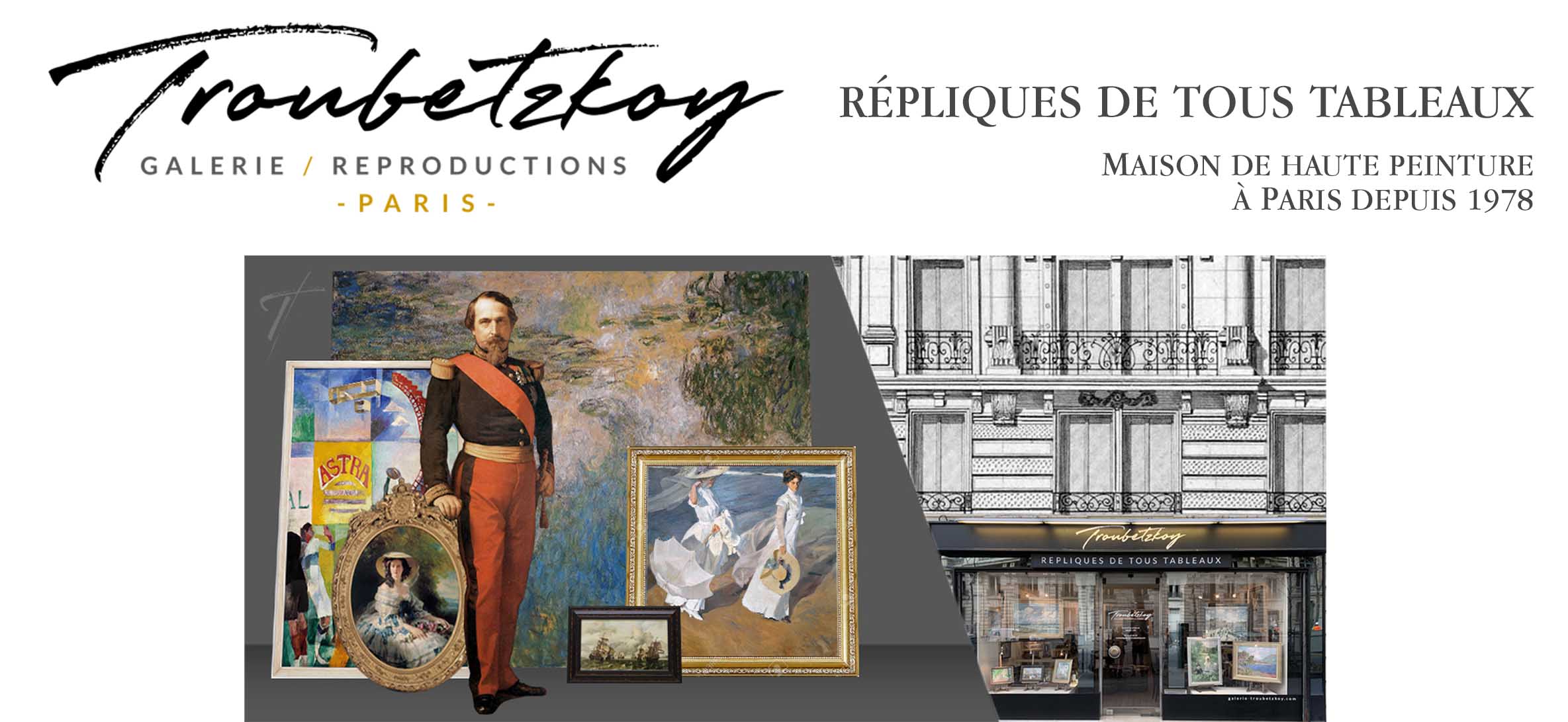 TROUBETZKOY : Répliques de tous tableaux à Paris depuis 1978
